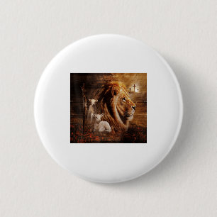 Löwe von Juda Lamm Gott Kreuz Jesus Licht Gott  Button