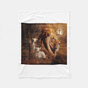 Löwe von Juda Lamm Gott Kreuz Jesus Licht Gott  Fleecedecke