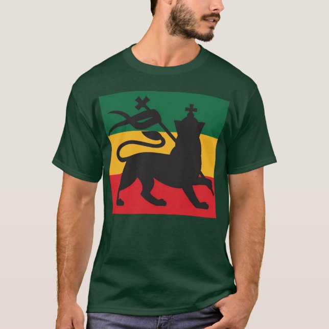 Löwe von Juda Rastafari T-Shirt (Vorderseite)