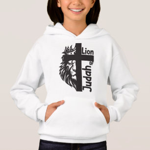 Löwe von Judah Bold Half Löwe Halbkreuz Christlich Hoodie