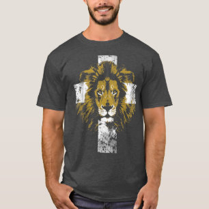 Löwe von Judah Cross Christlich T-Shirt
