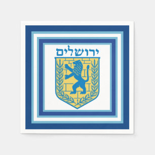 Löwe von Judah Emblem Jerusalem Hebräisch Serviette