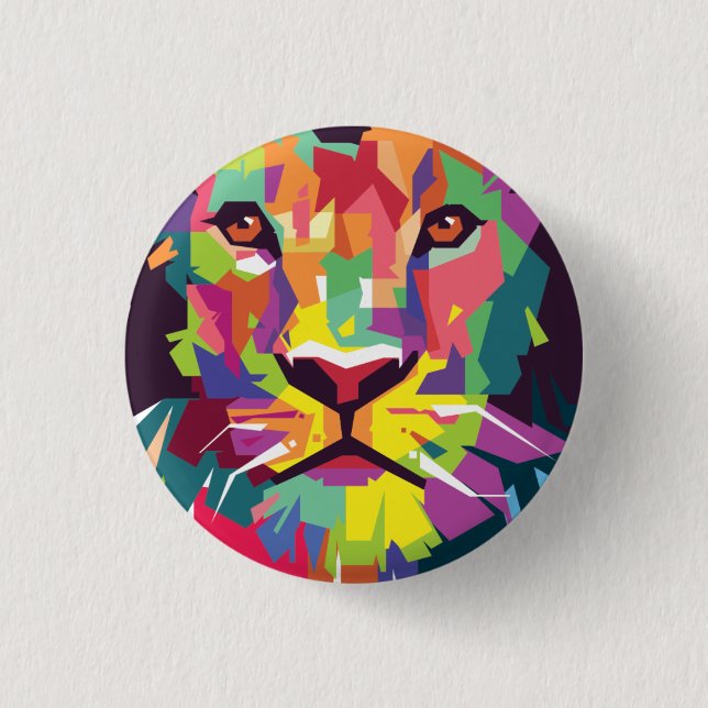 Löwe von Judah - Haile Selassie - Rastafari-Schalt Button (Vorderseite)