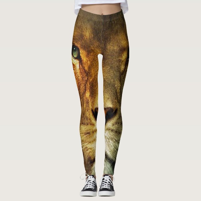 Löwe von Judah - Jah Rasta - Power Yoga Leggings (Vorderseite)