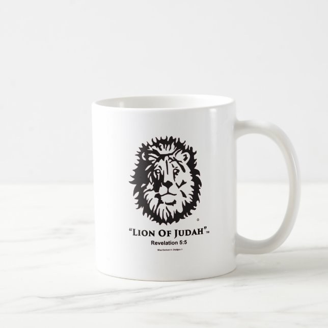 "Löwe von Judah" Logo der Kaffee-Tasse w/Black Kaffeetasse (Rechts)