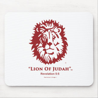 "Löwe von Judah" Mausunterlage-Kirschrotlogo Mousepad