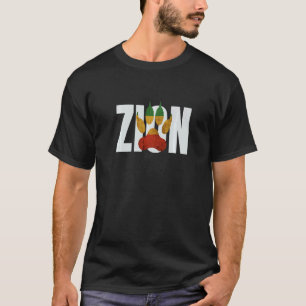 Löwe von Judah Paw auf Zion Jamaica Äthiopia Rasta T-Shirt