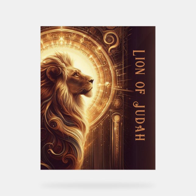 Löwe von Judah Sign Acrylschild (Vorderseite)