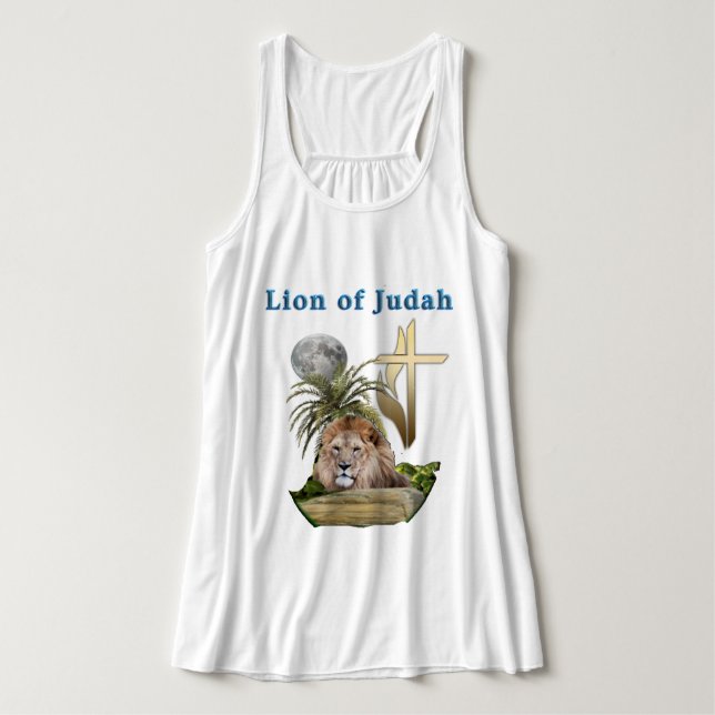 Löwe von Judah Tank Top (Design Vorderseite)