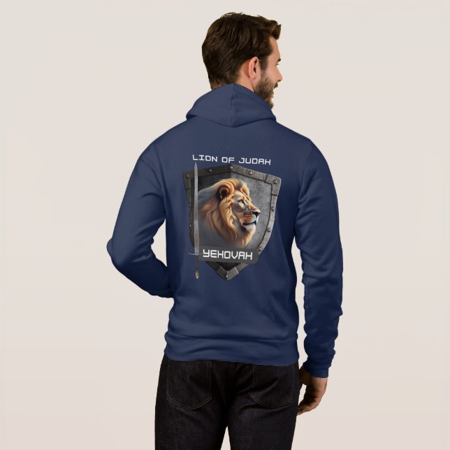 Löwe von Judah Yehovah Hoodie (Schwarz voll)