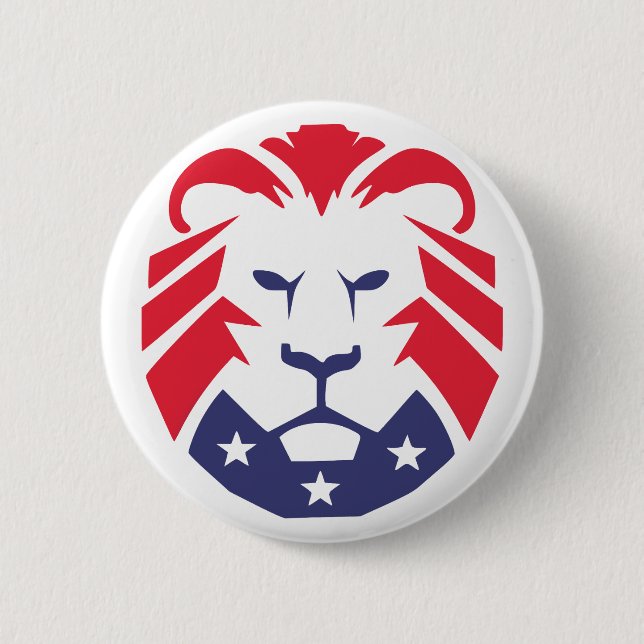 Löwe von Patriots Flag Button (Vorderseite)