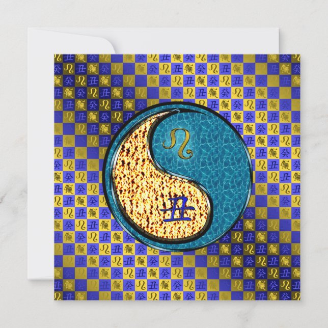 Löwe & Wasser Ochse Karte (Vorderseite)