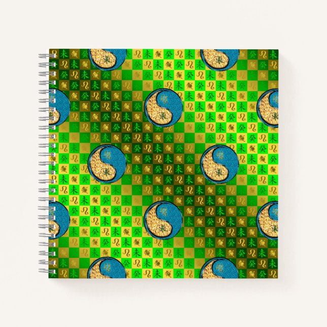 Löwe & Wasser Ziege Notizbuch (Vorderseite)