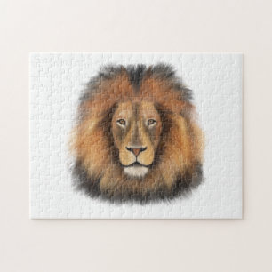 Löwe Wasserfarbe Leo König Safari Tier Dschungel K