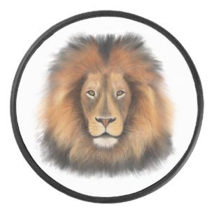 Löwe Wasserfarbe Leo König Safari Tier Dschungel K Eishockey Puck