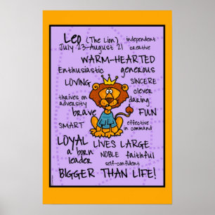 Löwe wordcloud Plakat
