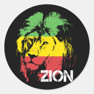Löwe Zion Runder Aufkleber