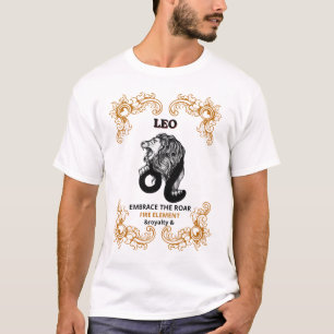 Löwe Zodiac Königlichkeit Umarme das Brüllen des T-Shirt