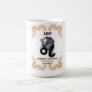 Löwe Zodiac Königlichkeit Umarme das Feuer Eleme Kaffeetasse