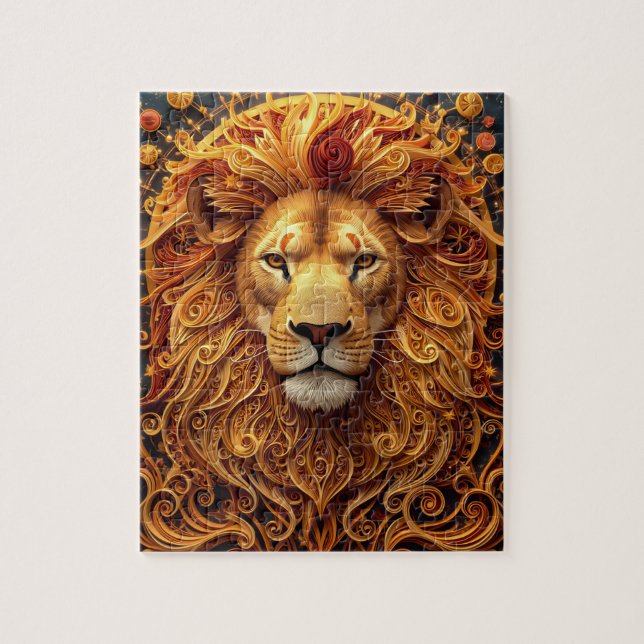Löwe Zodiac Papierquilling (Vertikal)