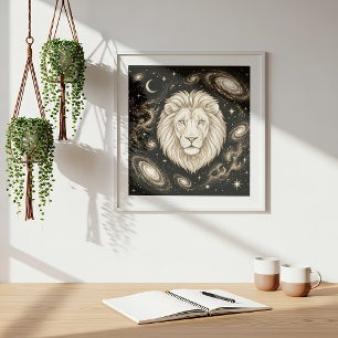 Löwe Zodiac Stern Astrologie Poster