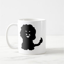 Löwe-Zodiac-Tasse • Fette Leo-Silhouette-Kunst