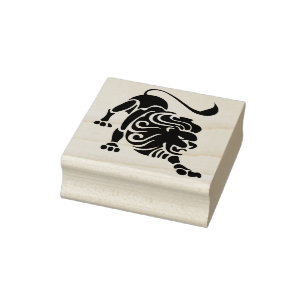 Löwe zodiakische Briefmarke Gummistempel