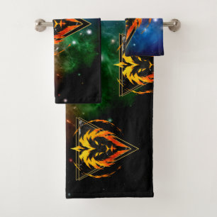 Löwe Zodiaque Geschenk Astrologie Badewäsche Badhandtuch Set