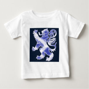 Löwe-zügelloses Blau Baby T-shirt