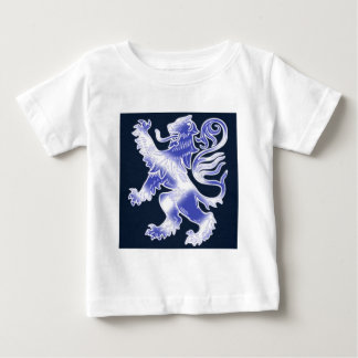 Löwe-zügelloses Blau Baby T-shirt