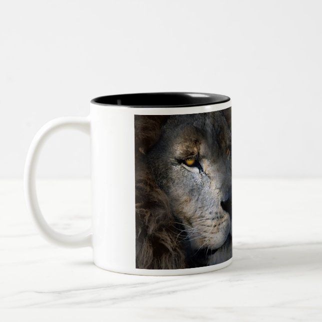 Löwe Zweifarbige Tasse (Links)