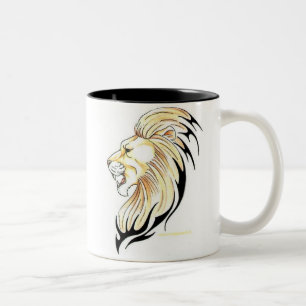 Löwekopf zwei-tonte Keramik-Tasse Zweifarbige Tasse