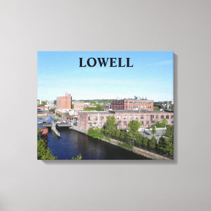 LOWELL CITY VIEW UMGEBUNG LEINWANDDRUCK