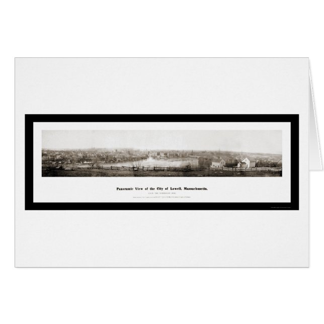 Lowell MA Panorama Foto 1874 (Vorderseite (Horizontal))