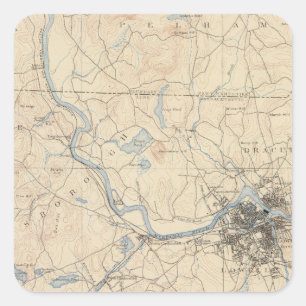 Lowell, Massachusetts Quadratischer Aufkleber