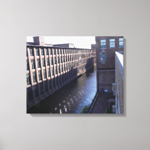 LOWELL MILL CITY KANAL UMGEBUNG LEINWANDDRUCK