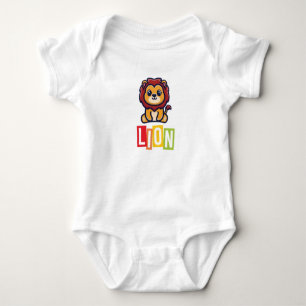 Löwen-Baby-Jersey-Body Baby Strampler