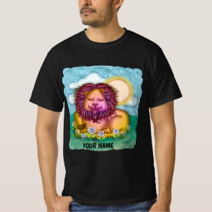 Löwen Blumen T-Shirt