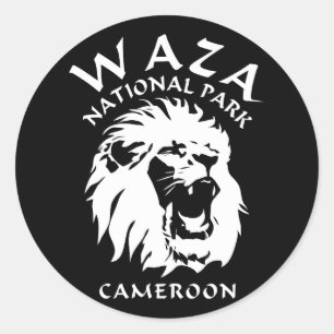 Löwen des Waza-Nationalparks - Kamerun Runder Aufkleber