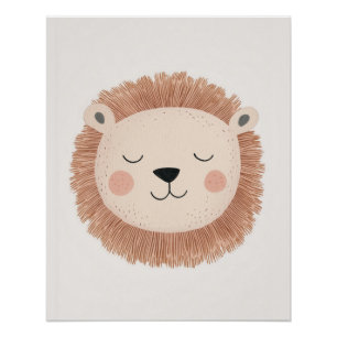 Löwen-Druck Kinderzimmer-Wandkunst, Tier-Thema-Bab Poster