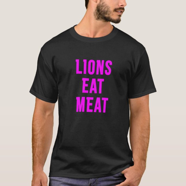 Löwen essen Fleisch Premium T-Shirt (Vorderseite)