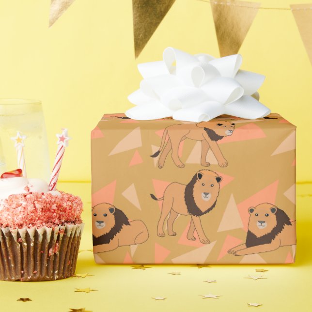 Löwen Geschenkpapier (Geburtstagsparty)