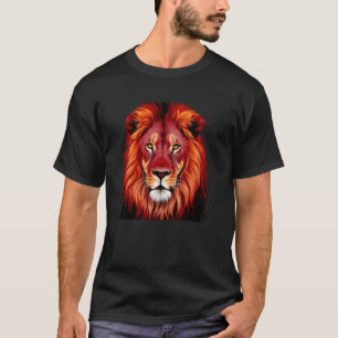 LÖWEN GESICHT ROT FARBENFROHE LÖWEN SÜß T-Shirt