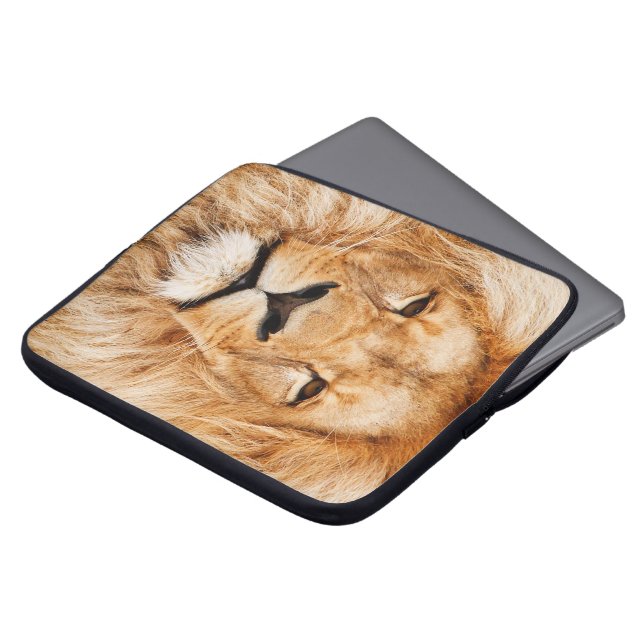 Löwen Head Laptop-Computerschlauch Laptopschutzhülle (Vorne Oben)