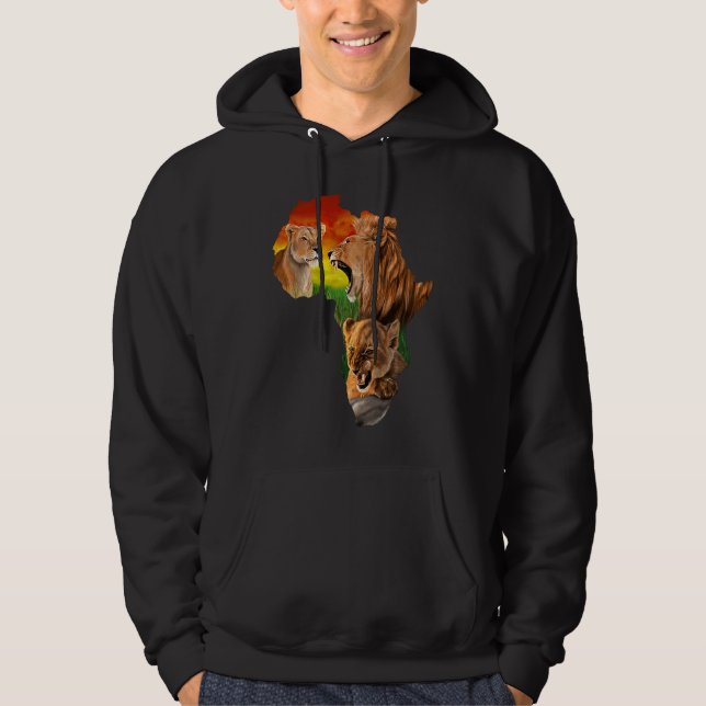 Löwen in Afrika Hoodie (Vorderseite)