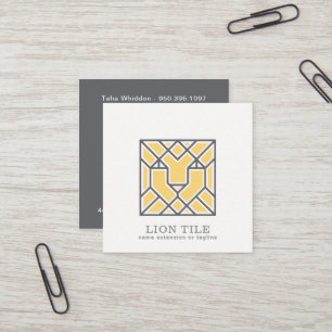 Löwen-Mosaik-Logo QR-Code Quadratische Visitenkarte