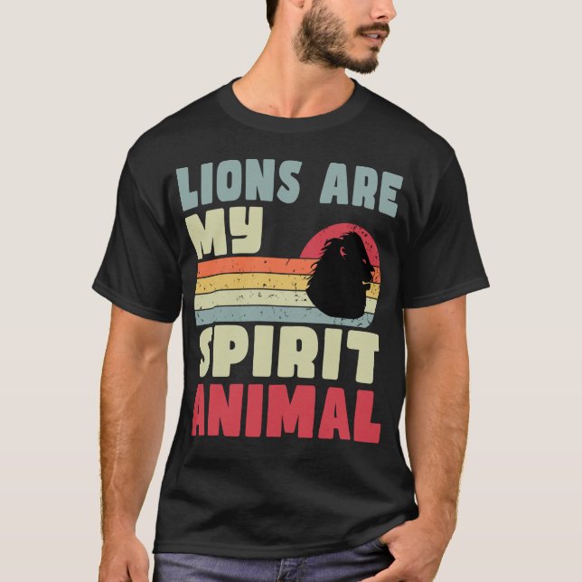 Löwen sind mein geistiger tierischer T - Shirt (Vorderseite)
