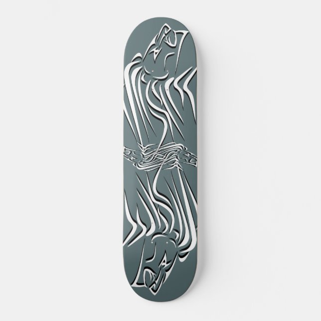 Löwen Skateboard läuft - Ihre Farben (Vorderseite)