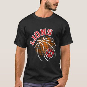 Löwen Sketll Roter Löwenstolz Schulgeist Löwen Mas T-Shirt