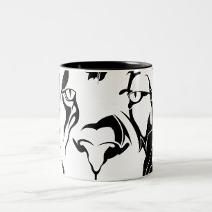 Löwen-Stammes-002-Tasse Zweifarbige Tasse